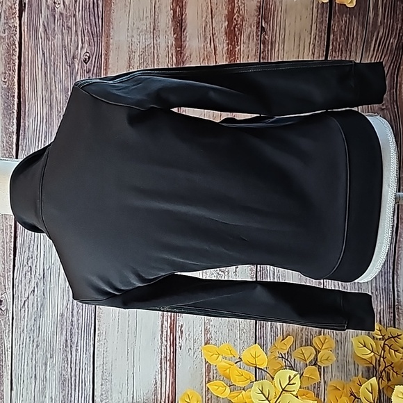 NEW VINTAGE IZOD BLACK LONG SLEEVE ZIP-UP JACKET - Picture 8 of 16